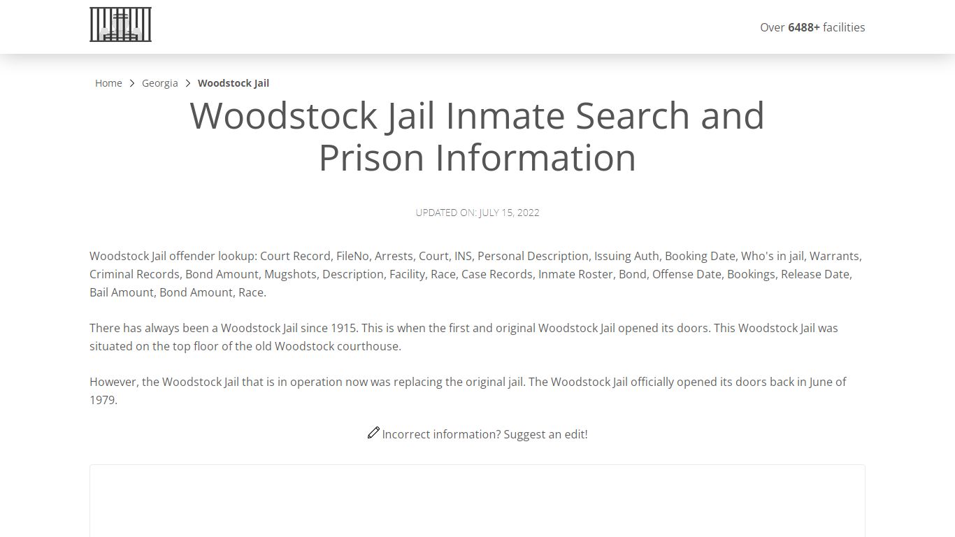 Woodstock Jail Inmate Search, Visitation, Phone no ...